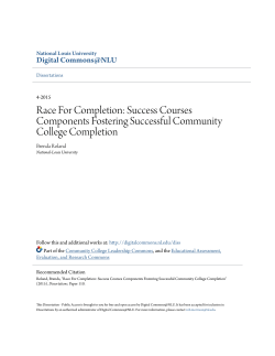 Race For Completion: Success Courses Components Fostering