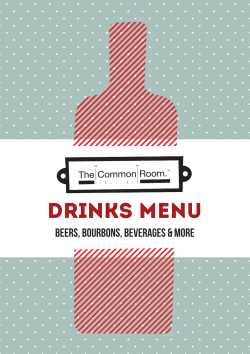 drinks menu - The Common Room
