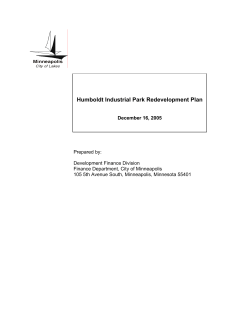Humboldt Industrial Park Redevelopment Plan