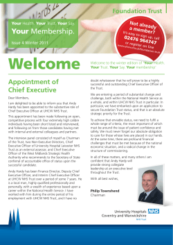 - University Hospitals Coventry and Warwickshire NHS