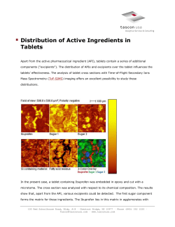 Distribution of Active Ingredients in Tablets
