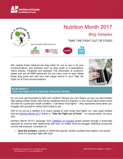 Nutrition Month 2017 - Dietitians of Canada