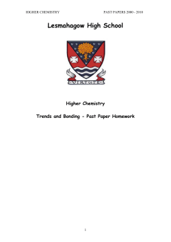 advanced higher chemistry