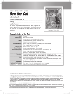 Ben the Cat - Houghton Mifflin Harcourt