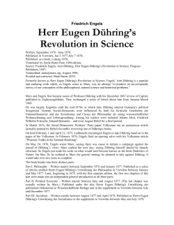 Herr Eugen Dühring`s Revolution in Science