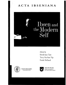 self-knowledge and aesthetic consciousness in ibsen and hegel