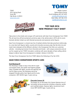 TOY FAIR 2016 NEW PRODUCT FACT SHEET