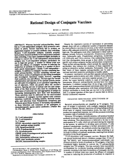 Rational Design of Conjugate Vaccines