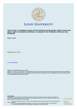 Time to farm - Lund University Publications