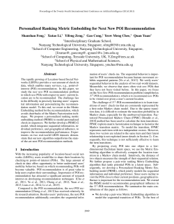 Personalized Ranking Metric Embedding for Next New POI