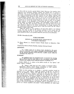 SUMMARY: PUBLIC RECORDS REPORT OF ADVISORY BODY