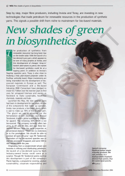 New shades of green in biosynthetics