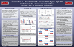 The Nature of Lexical Semantic Access in