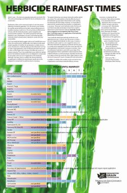 herbicide rainfast times - WSU Small Grains