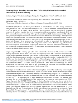 Creating Single Boundary between Two CdTe (111) Wafers with