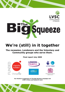 Big Squeeze 2009 Full Report - London Voluntary Service Council