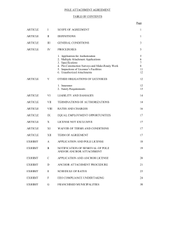 Pole Attachment Agreement