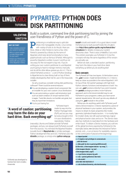 PYPARTED: PYTHON DOES DISK PARTITIONING