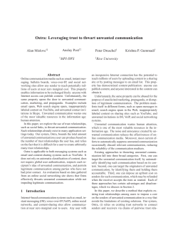 Ostra: Leveraging trust to thwart unwanted communication