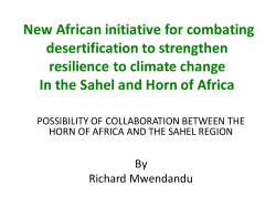 New African initiative for combating desertification to strengthen