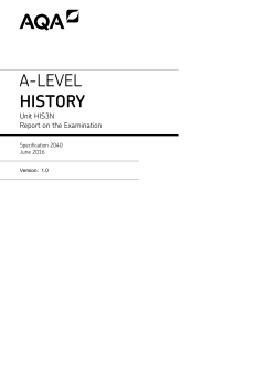 Aspects of International Relations, 1945 - 2004 June 2016