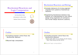 Biochemical Reactions and Logic Computation