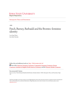 Finch, Burney, Barbauld and the Brontes