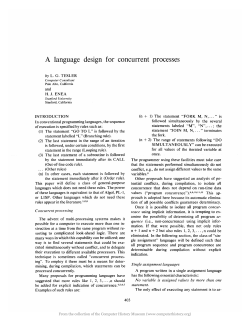 A language design for concurrent processes