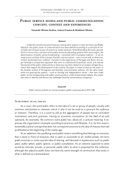 Public service media and public communication