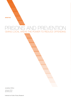 prisons and prevention