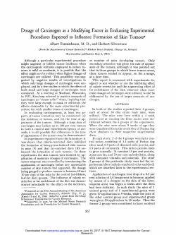 Dosage of Carcinogen as a Modifying Factor in