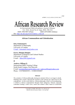 African Communalism and Globalization