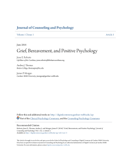 Grief, Bereavement, and Positive Psychology