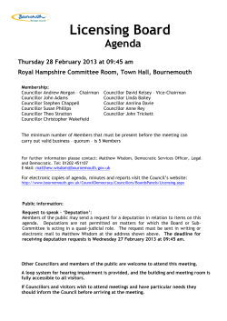 Licensing Board - Bournemouth Council