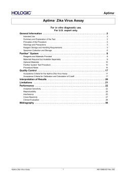 Aptima Zika Virus assay package insert