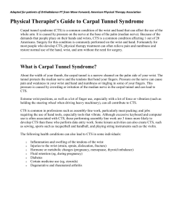 Physical Therapist`s Guide to Carpal Tunnel Syndrome