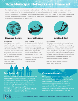 How Municipal Networks are Financed