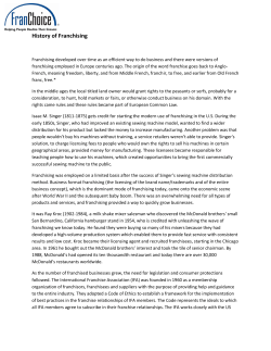History of Franchising