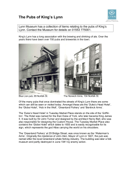 Info sheet The Pubs of King`s Lynn