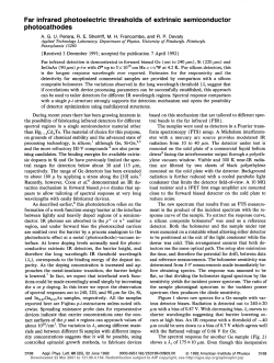 Far infrared photoelectric thresholds of extrinsic semiconductor