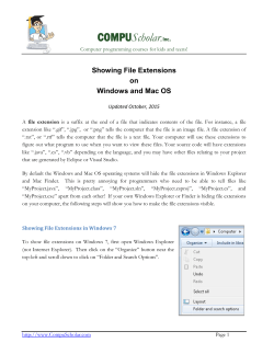 Showing File Extensions