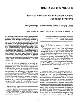 Bacterial Infections in the Acquired Immune Deficiency Syndrome