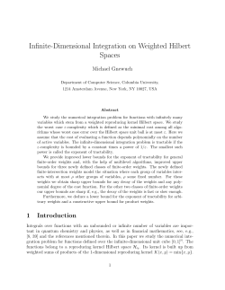Infinite-Dimensional Integration on Weighted Hilbert Spaces