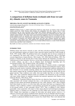A comparison of deflation basin (wetland) soils from wet and dry