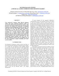 FILTER BANK MULTITONE - Wireless Innovation Forum