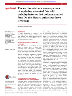 The cardiometabolic consequences of replacing saturated fats with
