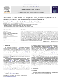 The control of the diameter and length of a