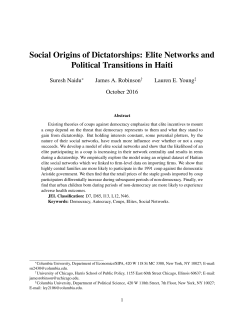 Social Origins of Dictatorships: Elite Networks and Political