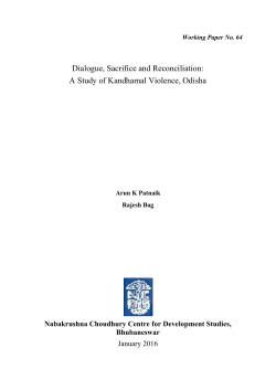 Dialogue, Sacrifice and Reconciliation