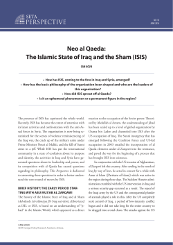 Neo al Qaeda: The Islamic State of Iraq and the Sham (ISIS)